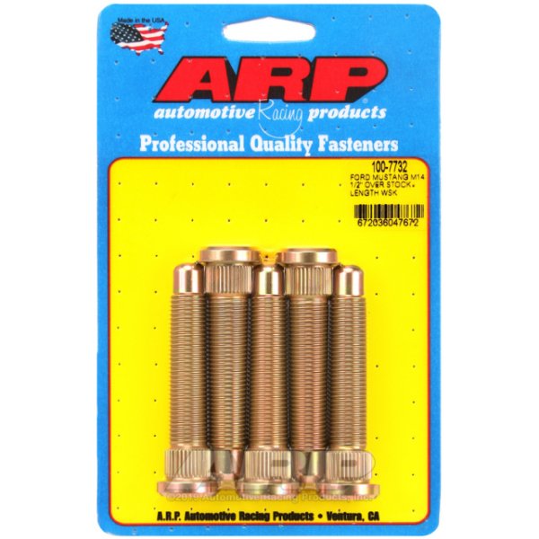 【USA在庫あり】 ARP 2015+ フォード Mustang GT M14 1/2in Over Stock Length Wheel Stud Kit arp100-7732 HD店
