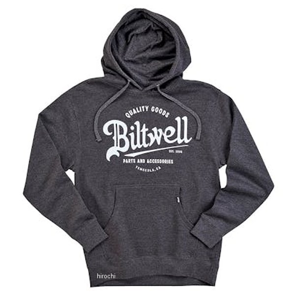 【メーカー在庫あり】 ビルトウェル Biltwell QUALITY GOODS プルオーバーパーカー グレー Mサイズ 8124-137-003 HD店
