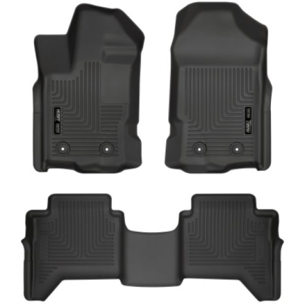 【USA在庫あり】 Husky Liners 2019+ フォード Ranger SuperCrew Cab Weatherbeater ブラック フロント & 2nd Seat フロアライナー hsl94101 HD店