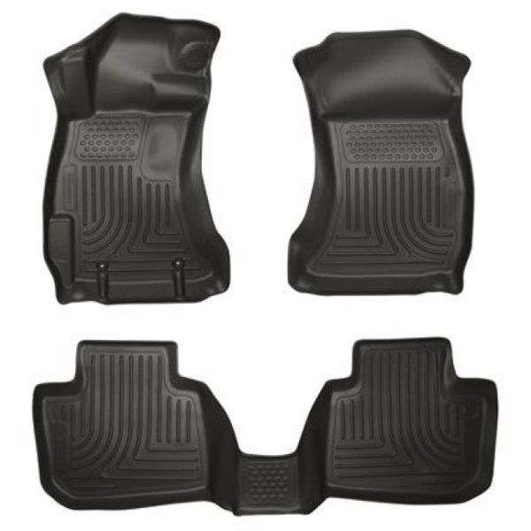 【USA在庫あり】 Husky Liners 10-12 Subaru Legacy/Outback WeatherBeater Combo Black Floor Liners hsl98841 HD店