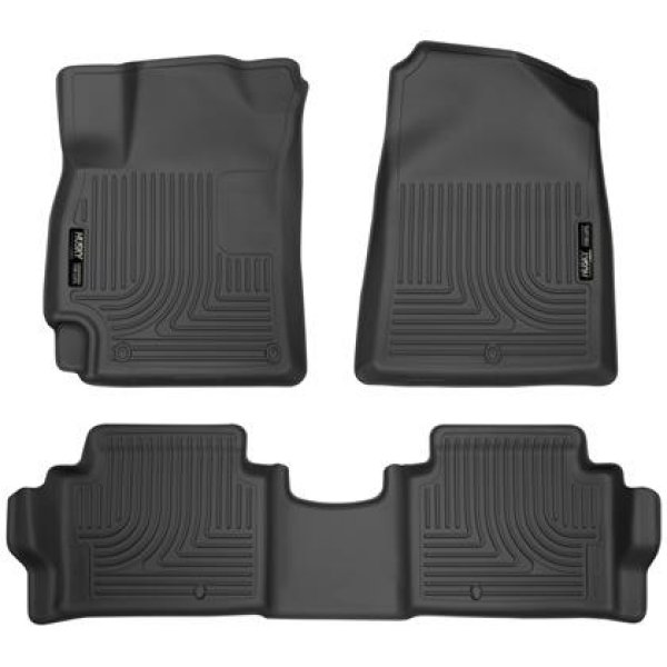 【USA在庫あり】 Husky Liners 2017 Hyundai Elantra Weatherbeater Black Front and Second Row Floor Liners hsl98871 HD店