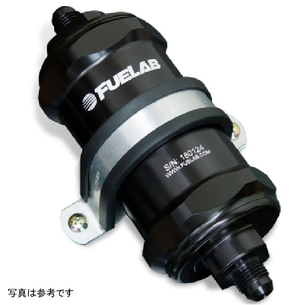 【USA在庫あり】 Fuelab 818 インライン燃料フィルター 標準 - 6AN In/Out 6ミクロングラスファイバー ブラック flb81831-1 HD店