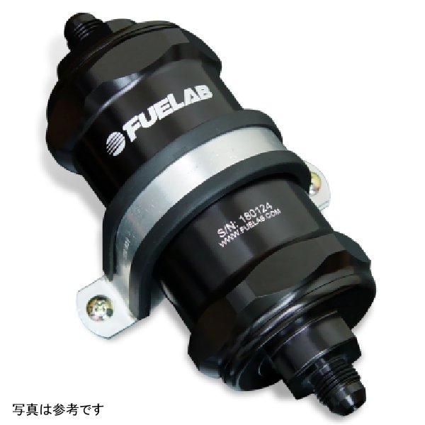 【USA在庫あり】 Fuelab 848 インライン燃料フィルター スタンダード -6AN In/Out 6ミクロン グラスファイバー製 チェックバルブ付き flb84831-1 HD店