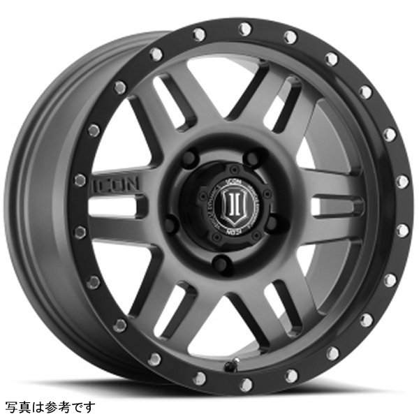 【USA在庫あり】 ICON Six Speed 17x8.5 5x150 25mm Offset 5.75in BS 116.5mm Bore Gun Metal Wheel ico1417855557GM HD店