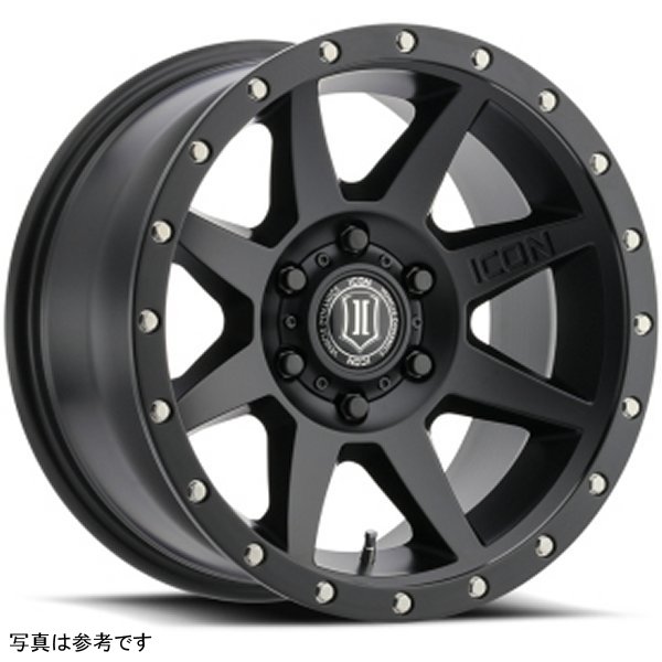 【USA在庫あり】 ICON Rebound 17x8.5 6x5.5 0mm オフセット 4.75in BS 106.1mm Bore Satin ブラック ホイール ico1817858347SB HD店