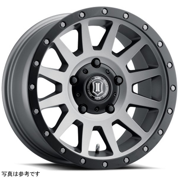 【USA在庫あり】 ICON Compression 17x8.5 5x150 25mm オフセット 5.75in BS 110.1mm Bore Titanium ホイール ico2017855557TT HD店