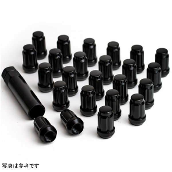 【USA在庫あり】 ICON Alloys Lug Nut キット ブラック - 12x1.5 - 24 Lug Nuts w/ Key ico89121524B HD店