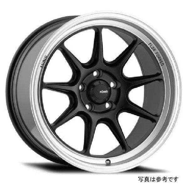 【USA在庫あり】 Konig Countergram 15x7.5 4x100 ET35 Matte ブラック / Matte Machined Lip kngCT75100355 HD店