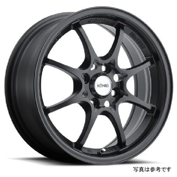 【USA在庫あり】 Konig Helium 15x6.5 4x100 ET40 Flat ブラック kngHE65D04405 HD店