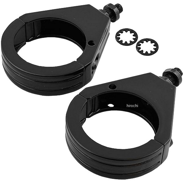 【USA在庫あり】 DRAG ウインカー フォーク クランプ 49mm (左右ペア) 黒 2040-1127 HD店