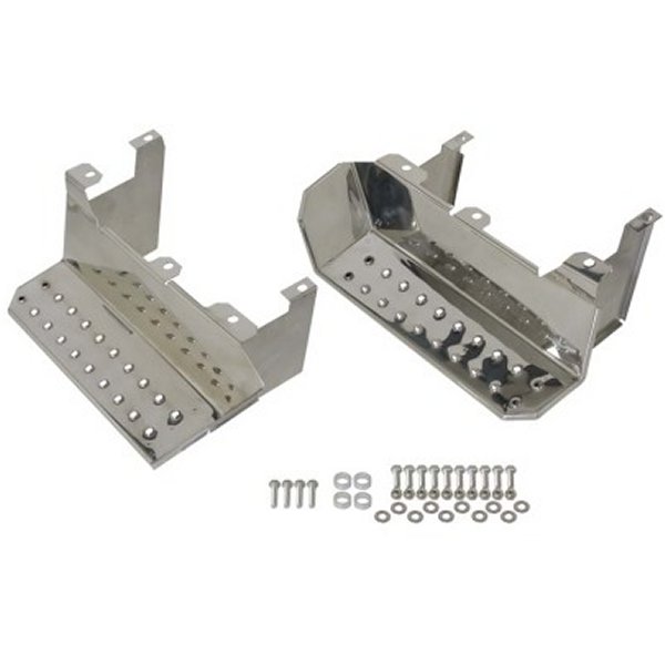 【USA在庫あり】 Kentrol 76年-95年 ジープ CJ7 ラングラー YJ Side Steps 2個 - Polished シルバー ken30432 HD店