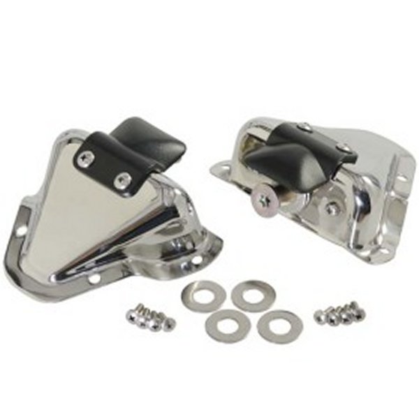 【USA在庫あり】 Kentrol 81年-95年 ジープ CJ/ラングラー YJ Interior Door Latch ブラケットs 2個 - Polished シルバー ken30513 HD店