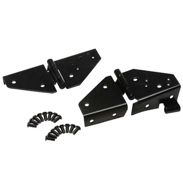 【USA在庫あり】 Kentrol 76年-95年 ジープ CJ/ラングラー YJ ウインドシールド Hinge 2個 - Powdercoat ブラック ken50403 HD店