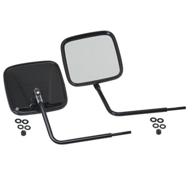 【USA在庫あり】 Kentrol 76年-18年 ジープ CJ/ラングラー YJ/TJ/JK Outback Mirrors 2個 - Powdercoat ブラック ken50443 HD店
