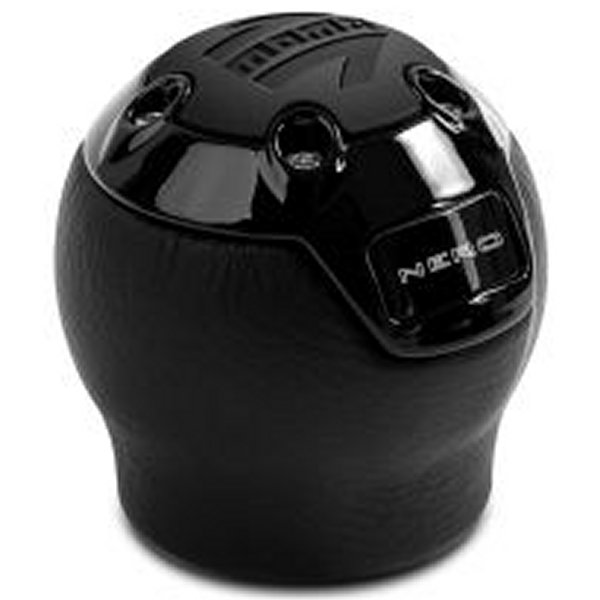 【USA在庫あり】 Momo Nero シフトノブ ブラック Leather, ブラック クローム Insert, with Reverse Lockout momNERBK1-R HD店
