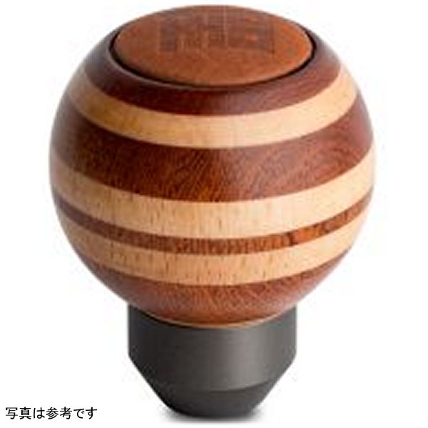 【USA在庫あり】 Momo Targa Heritage シフトノブ - Round Wood, Layered Mahogany and Beechwood, Leather Insert Top momTARMAG HD店 31,729円