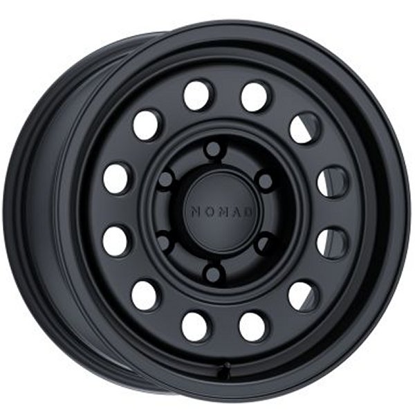 【USA在庫あり】 Nomad N501SB Convoy 15x7in / 6x139.7 BP / -10mm オフセット / 107.95mm Bore - サテンブラック Wheel nomN501SB-57060-10 HD店 42,290円