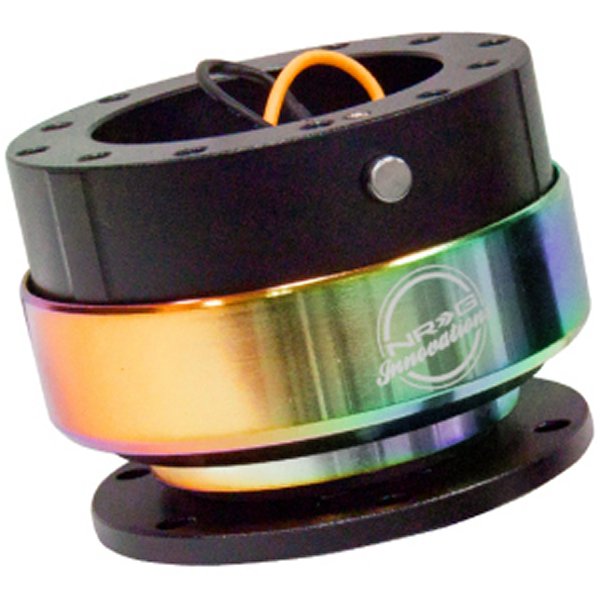 【USA在庫あり】 NRG Quick Release Gen 2.0 ブラック Body / Neochrome Ring nrgSRK-200BK-MC HD店