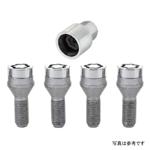 【USA在庫あり】 McGard ホイール Lock ボルトセット - 4pk. (Cone Seat) M12X1.5 / 17mm Hex / 25.5mm Shank Length - クローム mcg27179 HD店