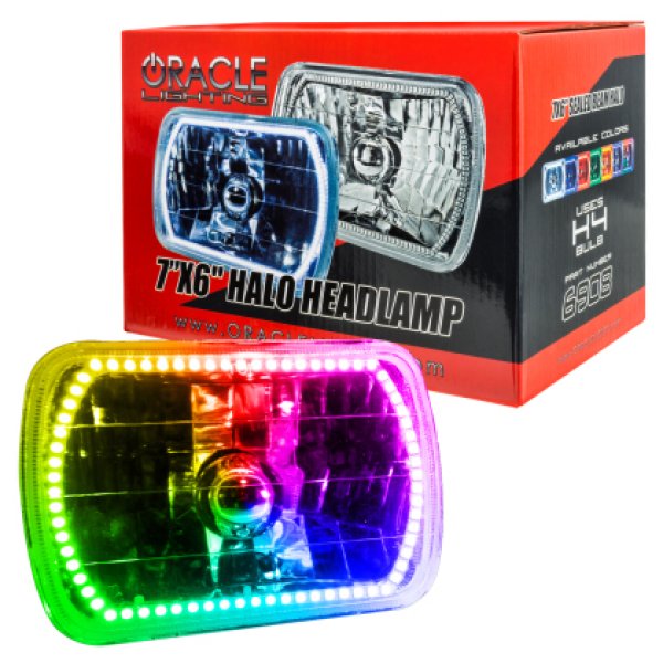 【USA在庫あり】 Oracle Pre-Installed ライト 7x6 IN. Sealed Beam - ColorSHIFT Halo SEE WARRANTY orl6908-333 HD店