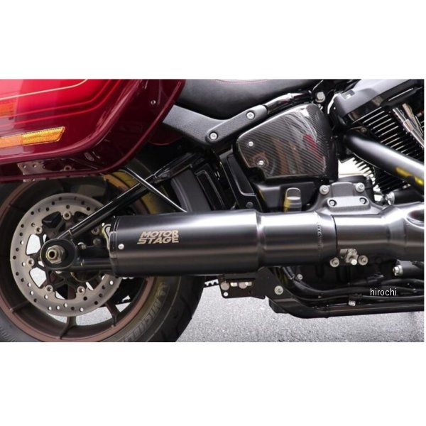 モーターステージ スリップオンマフラー Wベビーバズーカ　M8、FXBRS、FLFBS 黒 2018931W HD店