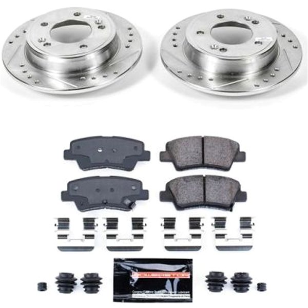 【USA在庫あり】 Power Stop 12年-17年 Hyundai Veloster リヤ Z23 Evolution Sport ブレーキ キット psbK6502 HD店