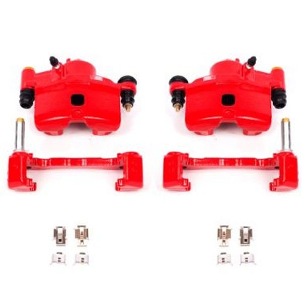 【USA在庫あり】 Power Stop 90年-00年 ホンダ シビック フロント レッド Calipers w/ブラケットs - 2個 psbS1379 HD店 39,393円