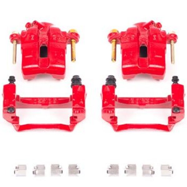 【USA在庫あり】 Power Stop 94年-97年 マツダ Miata フロント レッド Calipers w/ブラケットs - 2個 psbS1704 HD店