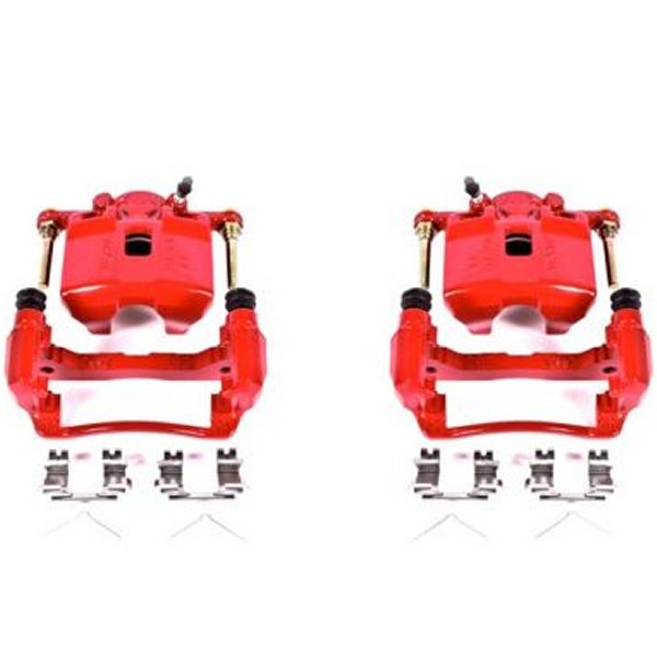 【USA在庫あり】 Power Stop 02年-06年 Acura RSX フロント レッド Calipers w/ブラケットs - 2個 psbS2796 HD店