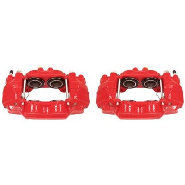 【USA在庫あり】 Power Stop 03年-09年 トヨタ 4Runner フロント レッド Calipers w/o ブラケットs - 2個 psbS2984 HD店