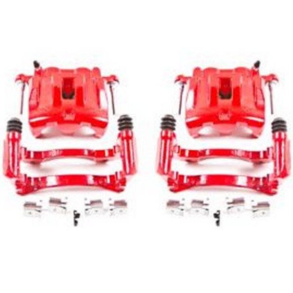 【USA在庫あり】 Power Stop 99年-04年 ジープ Grand Cherokee フロント レッド Calipers w/ブラケットs - 2個 psbS4826 HD店