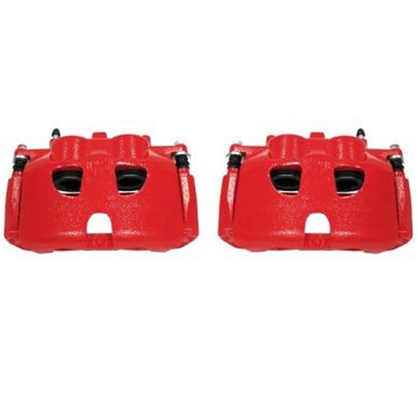 【USA在庫あり】 Power Stop 10年-17年 フォード Expedition フロント レッド Calipers w/ブラケットs - 2個 psbS5236 HD店