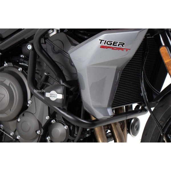 ヘプコアンドベッカー エンジンガード クラッシュパッド付 22年-23年 トライアンフ Tiger Sport 黒 5017636 00 01 HD店|ヒロチー商事 ハーレー 店