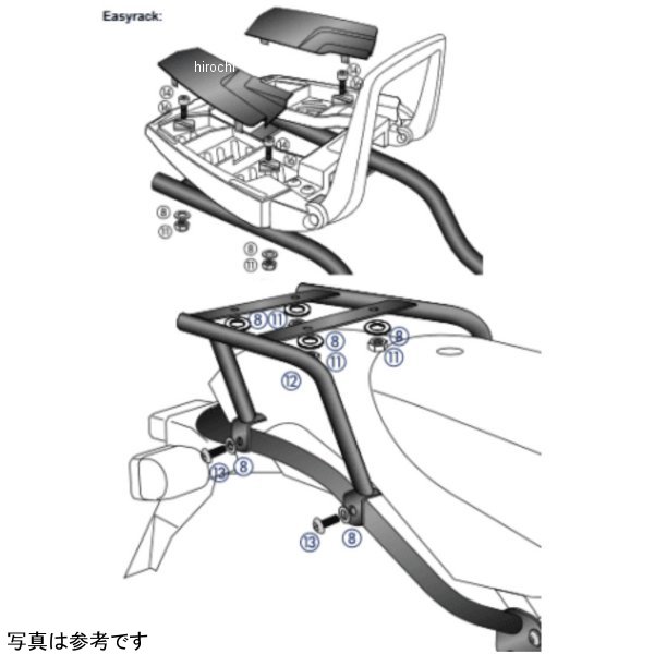 ヘプコアンドベッカー トップケースキャリア イージーラック 05年-08年 BMW HP2 黒 661645 01 01 HD店｜ヒロチー商事 ハーレー 店