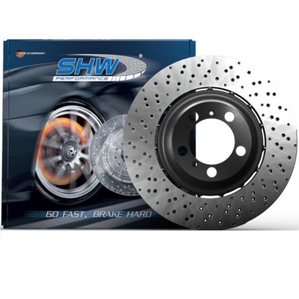【USA在庫あり】 SHW 18-21 BMW M5 4.4L Left リア Cross-Drilled Lightweight ブレーキローター (34217991103) shwBRL42503 HD店
