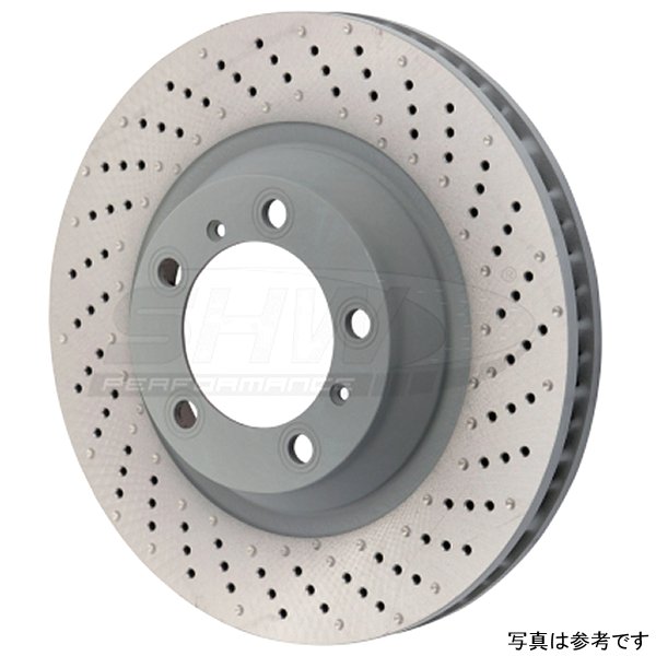 【USA在庫あり】 SHW 09-16 ポルシェ 911 Carrera w/o Ceramic Brakes Right フロント Drill-Dimp MB ブレーキローター (99735140201) shwPFR39972 HD店