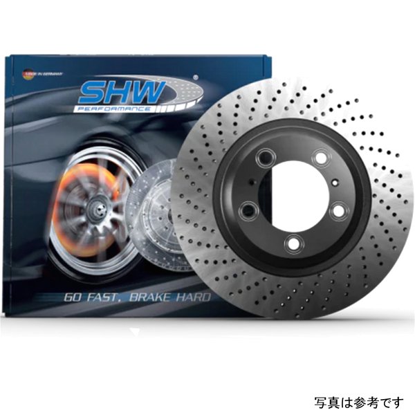 【USA在庫あり】 SHW 17-21 ポルシェ 911 Carrera 3.0L w/o Ceramics Right リア Cross-Drilled MB ブレーキローター (9P1615602) shwPRR31624 HD店