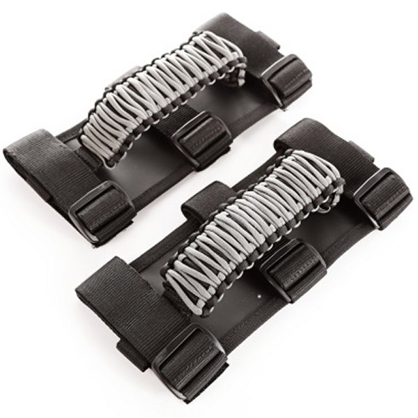 【USA在庫あり】 Rugged Ridge Paracord Grab Handles Gray/ブラック 2個 rug13505.32 HD店