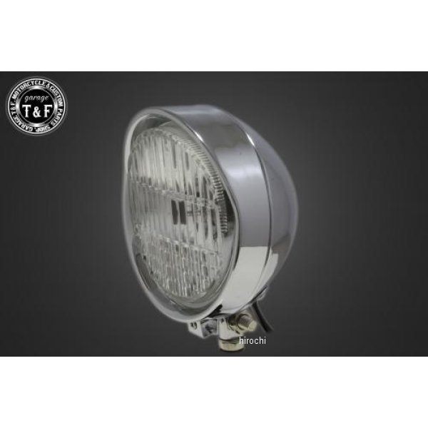ガレージT＆F 5.5インチバイザーヘッドライト+ステー スティード400(VLX/VCL/VSE専用) メッキ/クリア 4020625 HD店