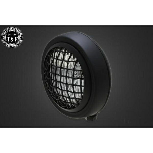 ガレージT&F 4.5in グリルヘッドライト(マットブラック)クリアーレンズ+ステーF グラストラッカーBB 4024007 HD店｜ヒロチー商事 ハーレー 店