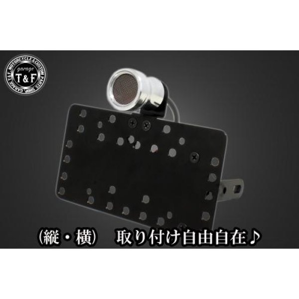 ガレージT&F サイドナンバーキット&ルークテールランプメッシュ(ポリッシュ)+ステー BOLT SN0446 HD店