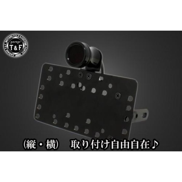 ガレージT&F サイドナンバーキット&ルークテールランプメッシュ(ブラック)+ステー ドラッグスター250 SN0451 HD店