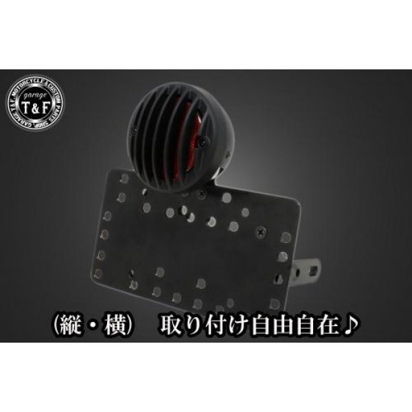 ガレージT&F サイドナンバーキット&バードゲージテールランプ(ラージタイプ)ブラック+ステー エリミネーター250V SN02521 HD店
