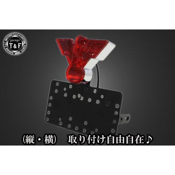 ガレージT&F サイドナンバーキット&イーグルウィングテールランプ+ステー イントルーダー400クラシック SN05223 HD店
