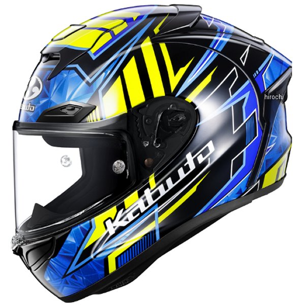 【メーカー在庫あり】 オージーケーカブト OGK KABUTO フルフェイスヘルメット F-17 VELLIO ブルーイエロー Mサイズ 4966094636425 HD店