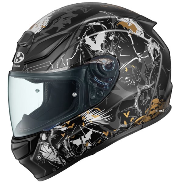 【メーカー在庫あり】 オージーケーカブト OGK KABUTO フルフェイスヘルメット SHUMA NIGHTER フラットブラックゴールド Mサイズ 4966094636609 HD店