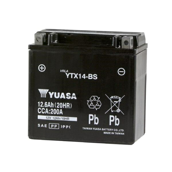 【メーカー在庫あり】 NBS バイクパーツセンター 台湾YUASA ユアサ バッテリー 液入り充電済み YTX14-BS 111010 HD店 10,868円