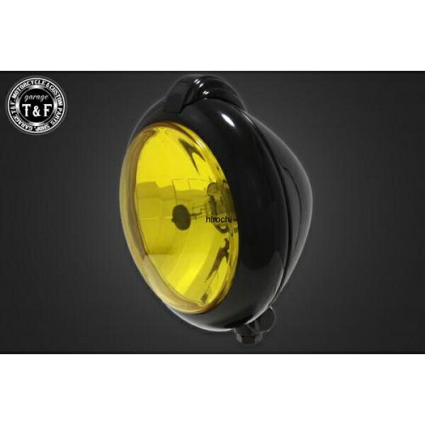 ガレージT&F 5.75in ユニティタイプヘッドライト(ブラック)イエローレンズ+ステーA DS250 4022276 HD店｜ヒロチー商事 ハーレー 店