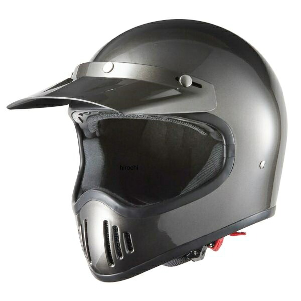 【メーカー在庫あり】 NBS バイクパーツセンター A-728 ビンテージフルフェイスヘルメット XL ガンメタリック 751508 HD店