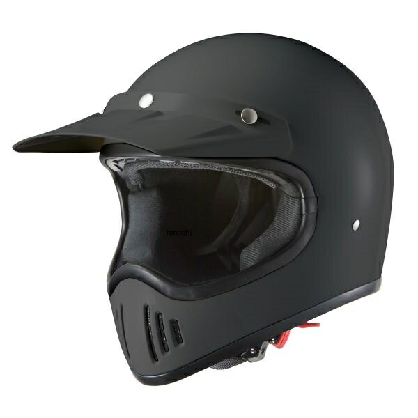 【メーカー在庫あり】 NBS バイクパーツセンター A-728 ビンテージフルフェイスヘルメット M マットブラック 7515 HD店